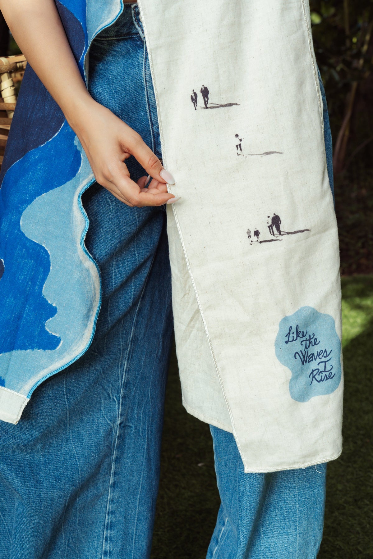 Illustrated art scarves from The Manuscripts. Inspired by Indian mythology, nature, and feminine wisdom. Ethical fashion, slow design, made to order. #IllustratedScarf #ArtScarf #SlowFashionIndia #EthicalWear #WomensFashion #IndianDesigner